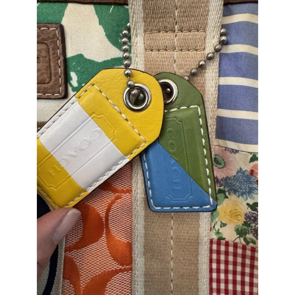 Coach Hampton Weekend Tote Bag Patchwork Handbag Purse Satchel Y2K - Picture 4 of 16